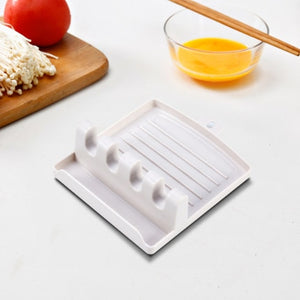 Kitchen Utensil Spoon Rest Pad Silicone Utensil Rest with Drip Pad Heat Resistant Spatula Pad Utensil Holder for Spoons Ladles