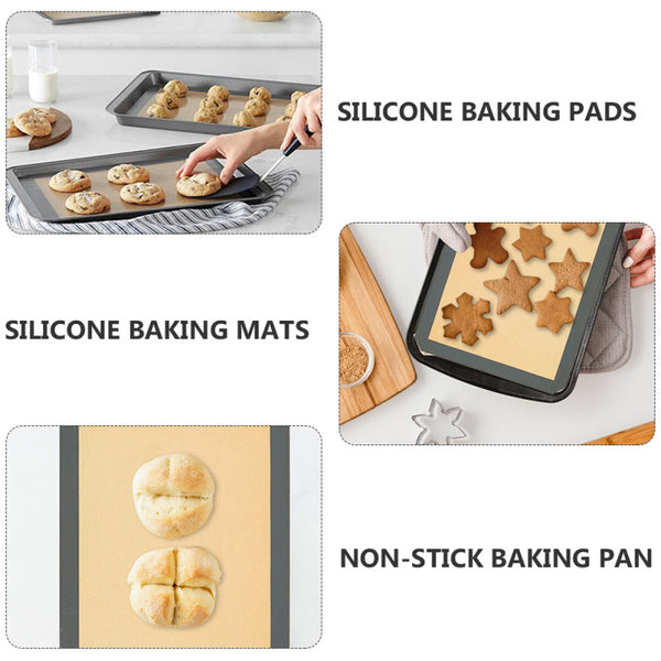 2pcs Premium Non-stick Baking Mats Food Safe Baking Mats for Bakery Shop Home Use