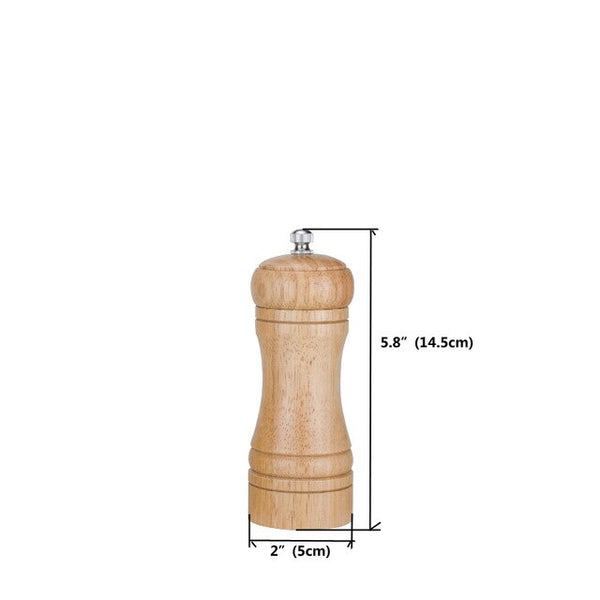 Salt and Pepper Mill, High quality Solid Wood Pepper Mill with Strong Adjustable Ceramic Grinder Kitchen Tools