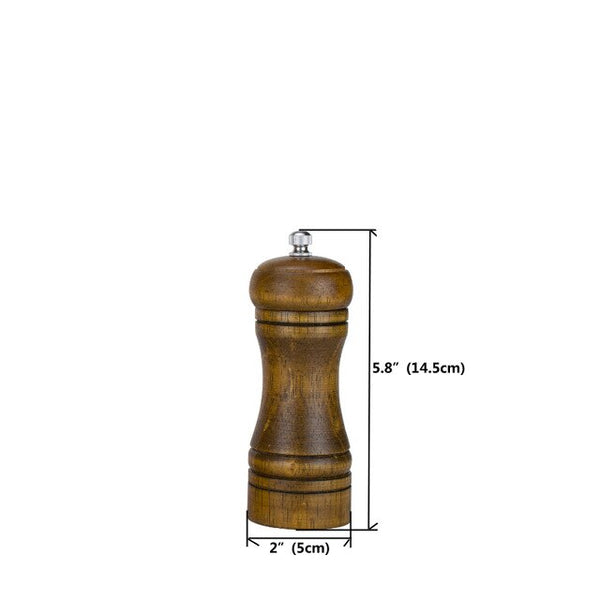 Salt and Pepper Mill, High quality Solid Wood Pepper Mill with Strong Adjustable Ceramic Grinder Kitchen Tools