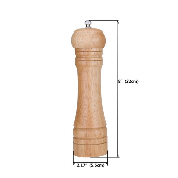 Salt and Pepper Mill, High quality Solid Wood Pepper Mill with Strong Adjustable Ceramic Grinder Kitchen Tools