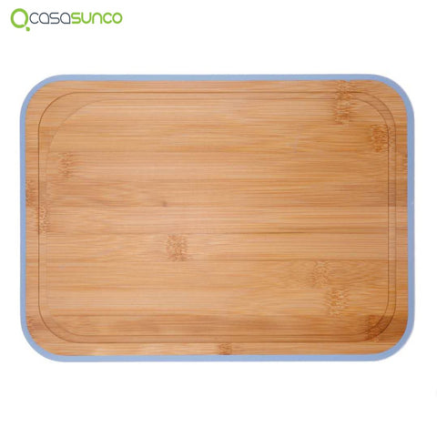 Bamboo Cutting Board Light & Organic Kitchen Board Chopping Board With Drip Groove  4 Sizes 2 Colors By CASASUNCO
